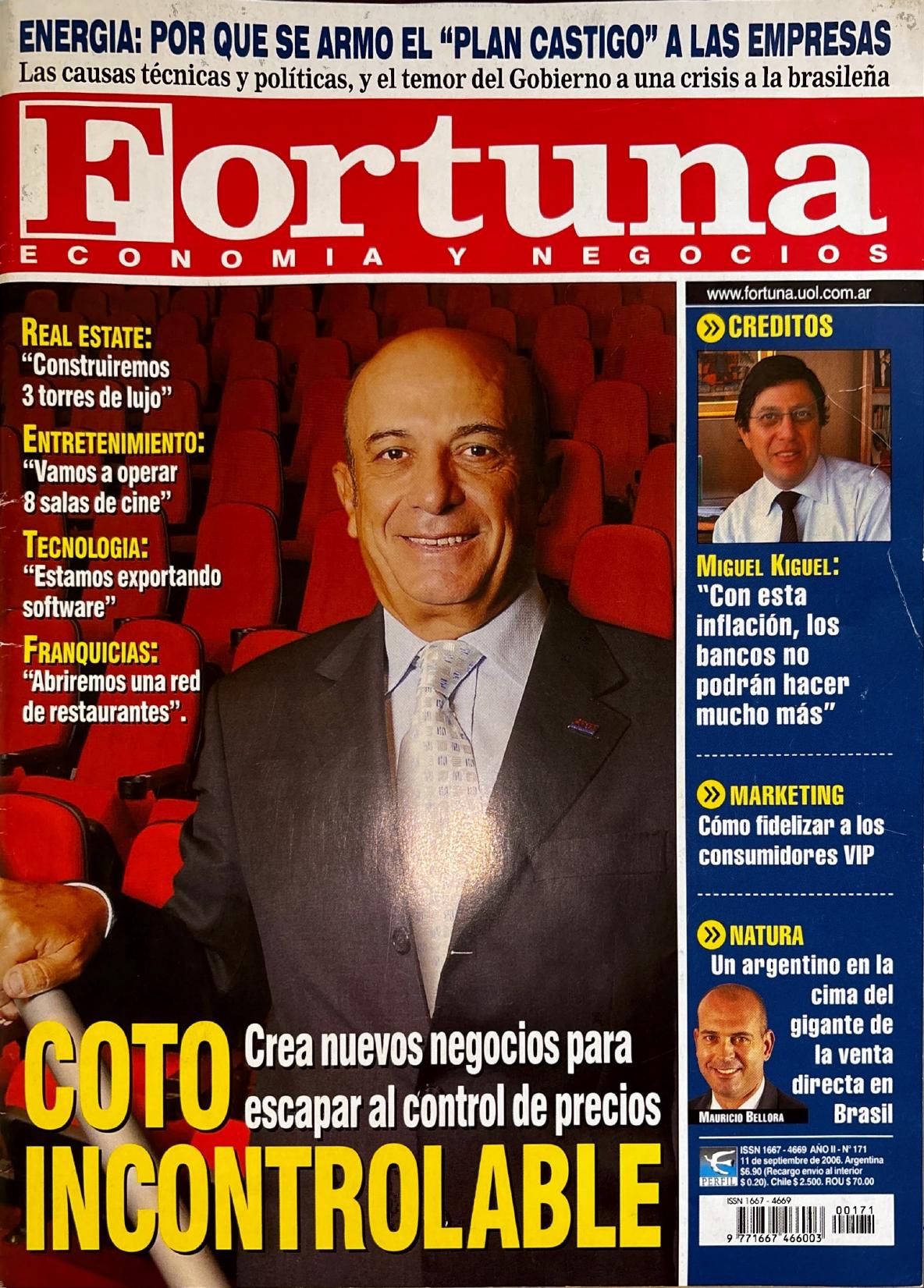 Fortuna magazine cover, 2006 — Argentine equivalent of Fortune, featuring Mauricio Gatto Bellora and Natura's Latin American expansion